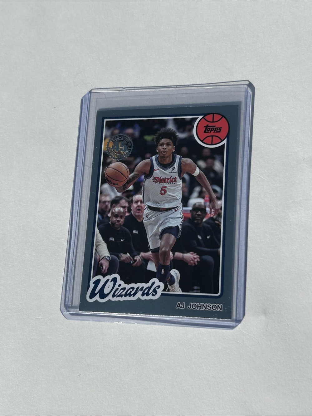 Topps Wizards AJ Johnson Basketball Trading Card - silver Border